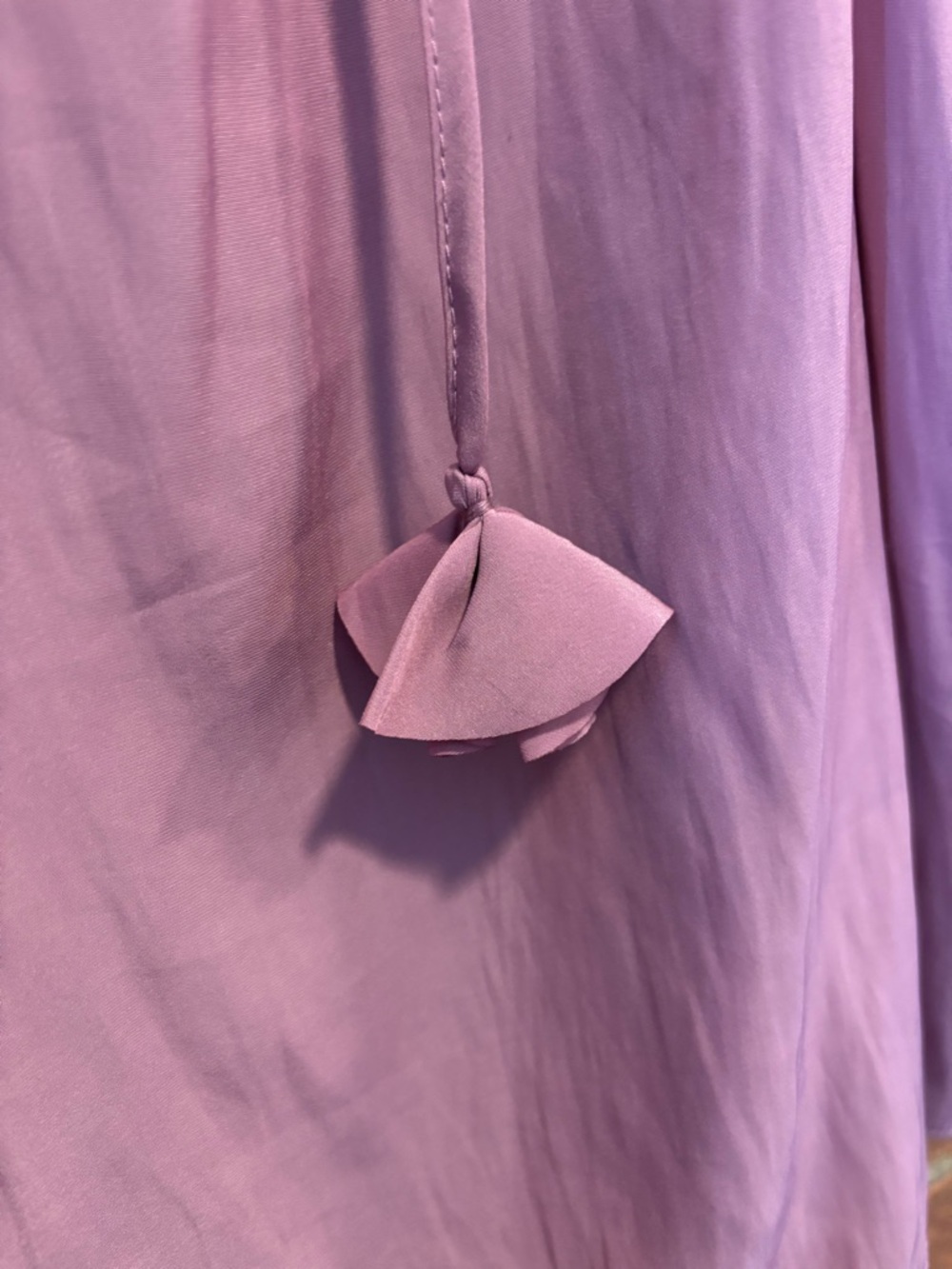 Rose & Olive Mauve Tassel Ruffle Tunic - Picture 3 of 4